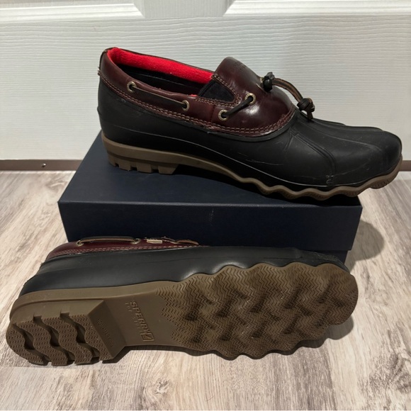 Sperry Men's Black and Dark Brown Boat Shoes - Picture 3 of 11